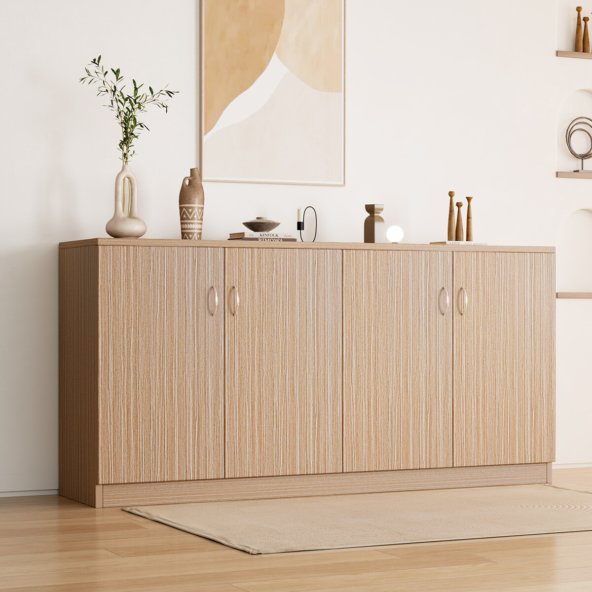 180CM Buffet Sideboard High Gloss Storage 4 Doors Cupboard