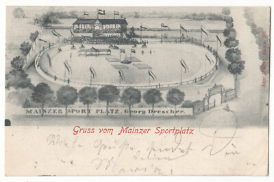 AK Mainz Gruss vom Mainzer Sportplatz Georg Drescher 1897 A98