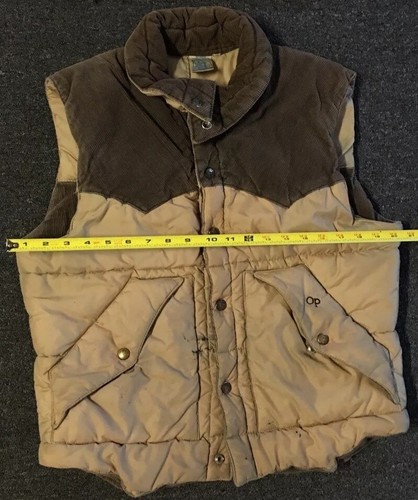 Vtg 80s OP Ocean Pacific Faded Distressed Puffer Vest XS Beach Surf Skate Grunge - Picture 19 of 20