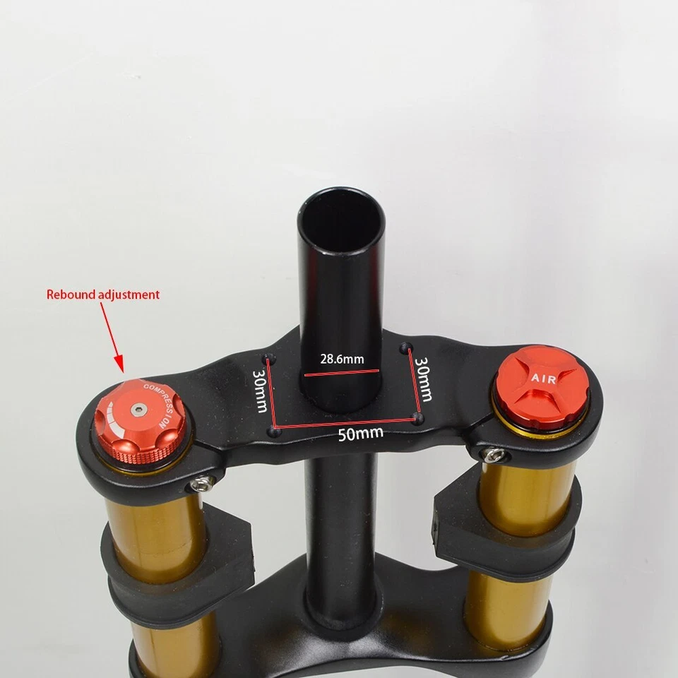 27.5/29er Mountain Bike DH Fork Double Shoulder Bicycle Fork Travel 160mm - Image 3 of 4