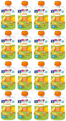 16 HIPP Organic Banana Pear Mango Puree Dessert from 4 Months 100g 3.5oz