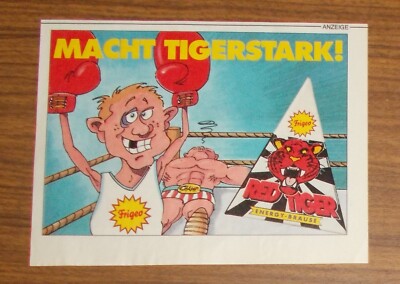 Rare Advertising Frigeo RED TIGER Energy Shower Makes Tiger Strong! #1 1995