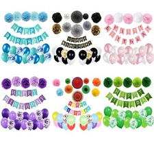 Pretty Birthday Party Decorations Multiple Style Set Supplies for Adult Children