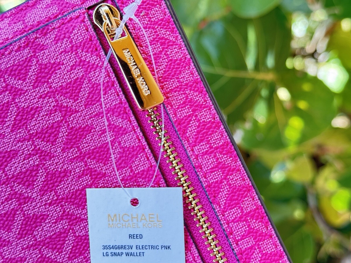 MICHAEL KORS JET SET REED LARGE FLAP BIFOLD SNAP WALLET MK
