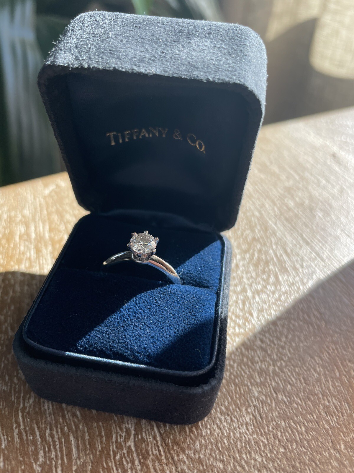 Tiffany Diamond Platinum Engagement Ring Carat Size