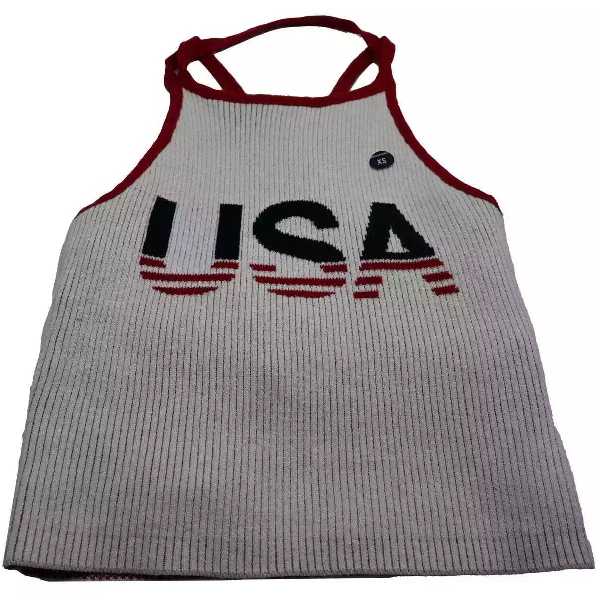 Hollister Damen USA Strick Neckholder eingebauter BH Tank Top