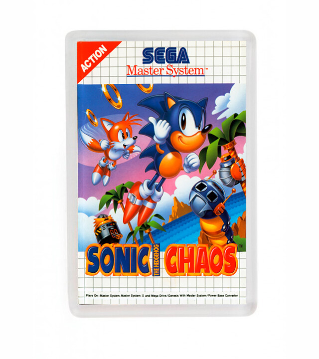 Sonic Chaos The Hedgehog Sega Master System Fridge Magnet Iman Nevera