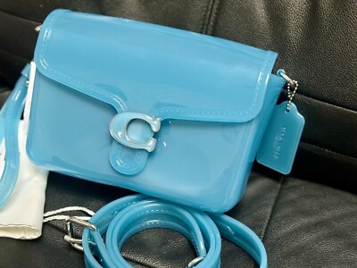 ◾️COACH◾️水色◾️夏らしい涼しげな色◾️たっぷり入るサイズ感◾️綺麗◾️通勤◾️バッグ Coach Jelly Tabby Bag Crossbody With Wristlet in Blue CH748 NWT W