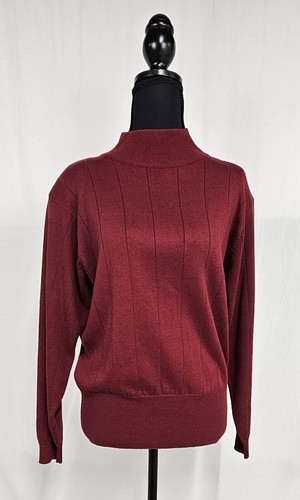 Vintage Milano Design Group Czerwony golf Sweter Rozmiar Small