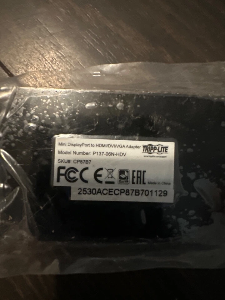 Tripp Lite 6" Mini Displayport To Vga / Dvi / Hdmi Adapter ~ P137-06N-HDV - Image 3 of 4