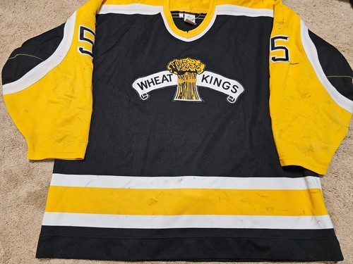 Camiseta deportiva de hockey usada en juegos de Jonathan Aitken 96'97 Brandon Wheat Kings WHL certificado de autenticidad - Imagen 10 de 15