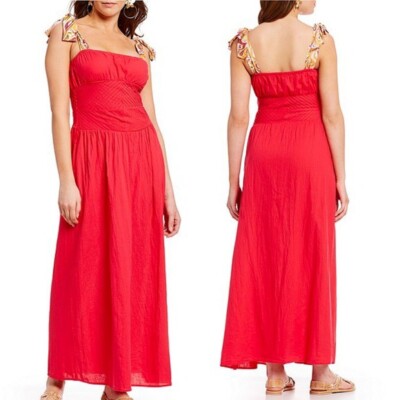 santorini maxi dress free people A16 Free People Santorini Maxi Dress Hot Hibiscus Pink Size 6 Marble Straps