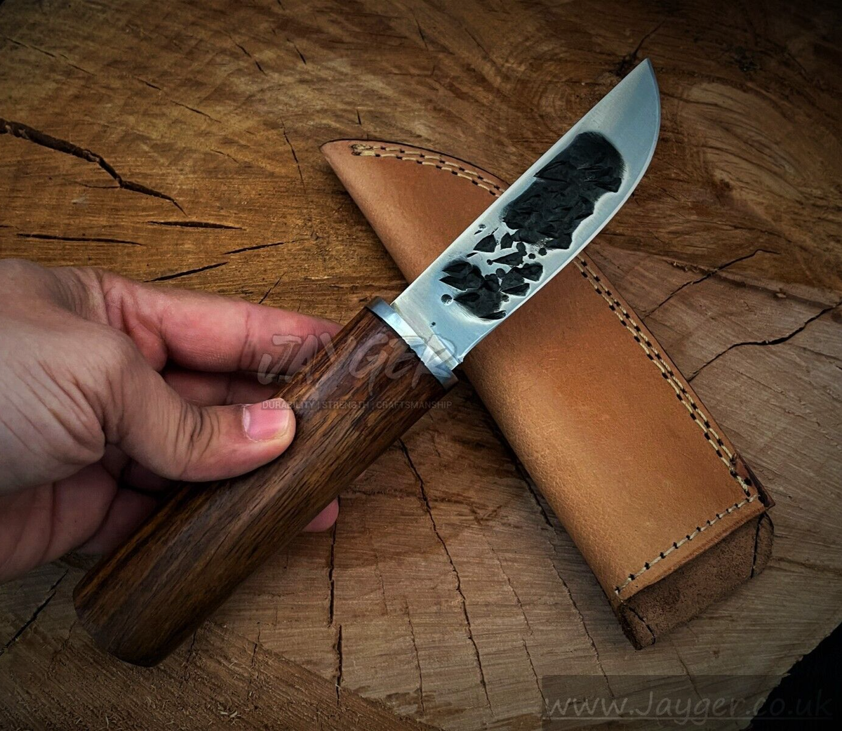 ヤクートナイフ　Yakut knife Handmade Yakut Knife | Leather Sheath | Hammerd Blade