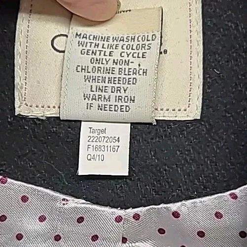 Womans 豌豆大衣大号黑色 — 第 4/4 张图片