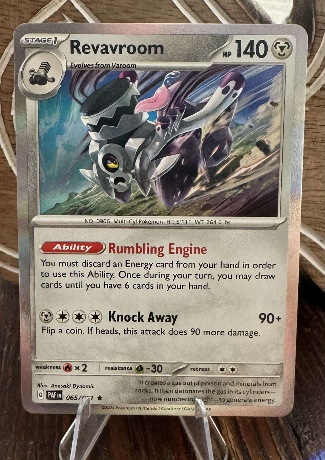 Revavroom 65/91 Paldean Fates Holo Rare NM PAF EN Pokemon Card Scarlet & Violet
