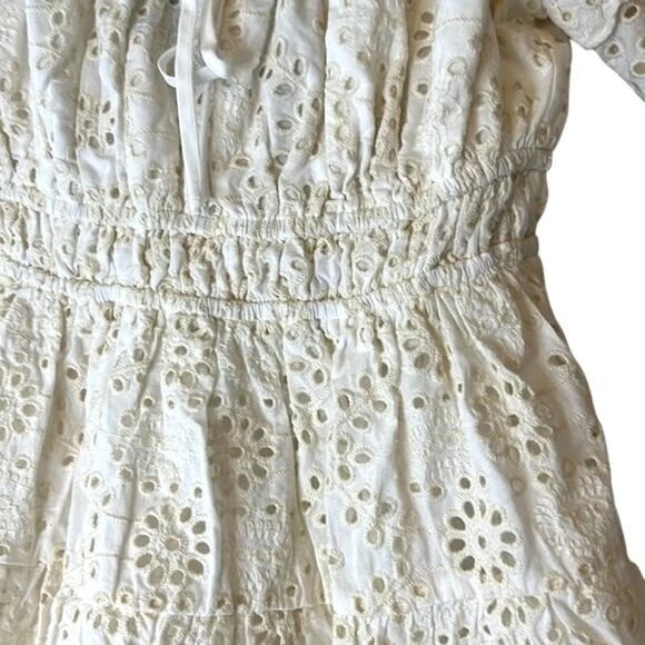 OFF WHITE Mini abito da donna bianco crema En Saison Off taglia small nuovo con etichette!