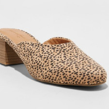 Universal Thread Women's Aviana Microsuede Block Heeled Mules - Brown Size 7W