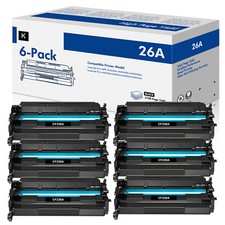 6PK Fits For HP Laserjet Pro M402n MFP M426fdw CF226A 26A Black Toner Cartridge