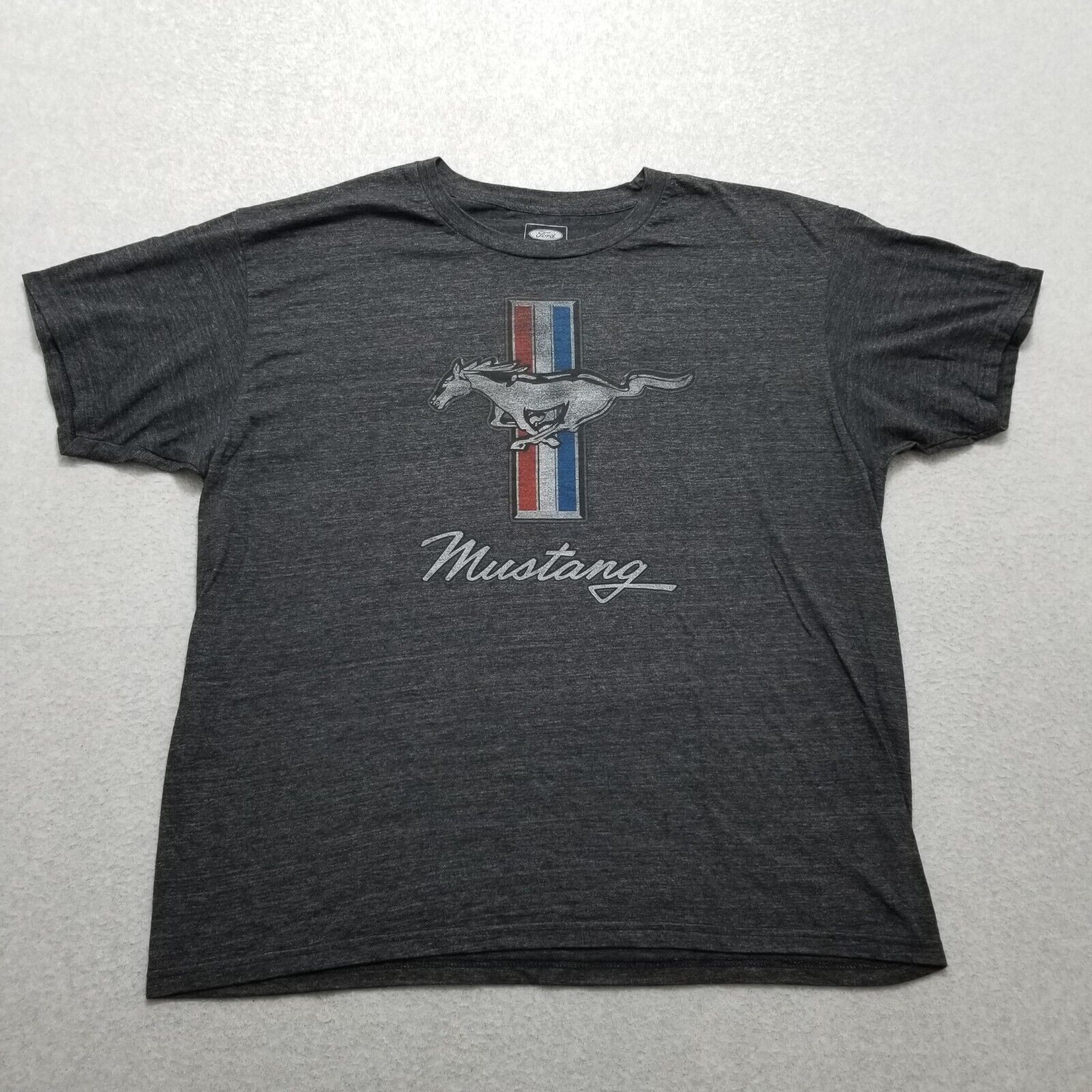 PONY Camicia Ford Mustang uomo XL grigia manica corta girocollo