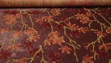 DONGHIA TRYST RENDEZVOUS RED HIGH END LINEN VELVET MULTIPURPOSE FABRIC BY THE YD