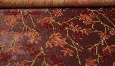 DONGHIA TRYST RENDEZVOUS RED HIGH END LINEN VELVET MULTIPURPOSE FABRIC BY THE YD - Image 1 of 4