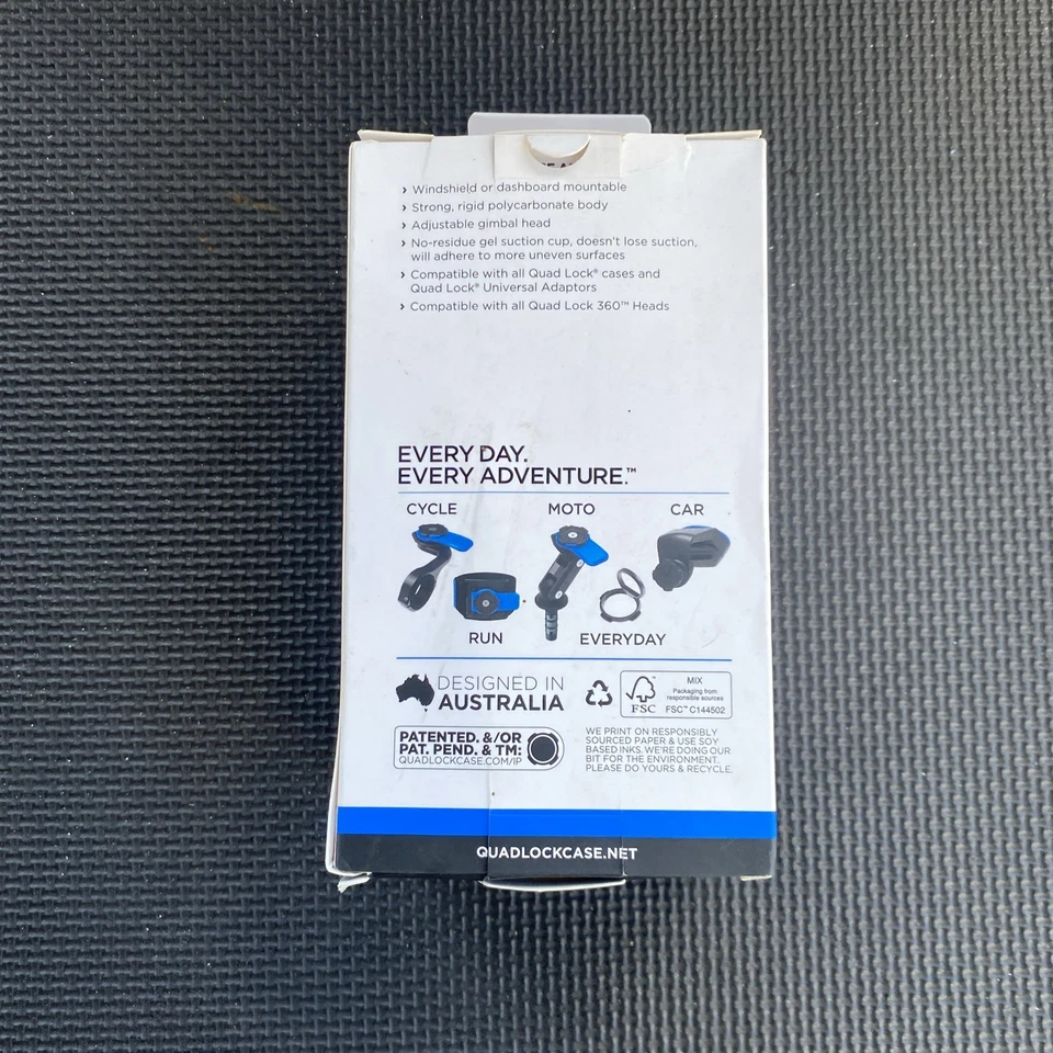 Quad Lock Car Phone Holder Suction Windshield Dash Mount, windscreen Mount - Image 3 of 4