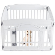 Sweetcrispy Plastic Dog Playpen 4Panel 24" Expandable  Durable Pet Fence fo...