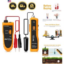 F02 Underground Cable Locator, Wire Tracer with Earphone, Cable Tester for Do...
