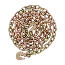 5/16" × 12' Chain Transport Binder G70 Grade 70 Truck 4700 Lbs With Grab Hooks