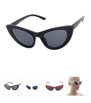 Women's Vintage Cat Eye Sunglasses Lolita Fashion Skinny Shades UV400