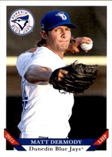 2015 Dunedin Blue Jays Grandstand #7 Matt Dermody Norwalk Iowa IA Baseball Card