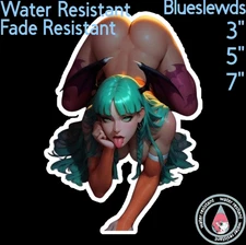 Darkstalkers Morrigan Aensland 3"/5"/7" Lewd Anime Laptop Bottle Sticker