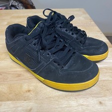 Y2K 2008 DC Skate Shoes Men Size 8.5 Black Yellow Chunky Sneakers