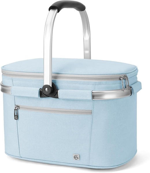 Faltbare KüHltasche Isoliert Thermo Abnehmbarer Picknickkorb 2 Personen KüHlkorb-image