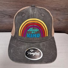 Always Be Kind Hat embroidered Adjustable Mesh Ponytail Back Cap