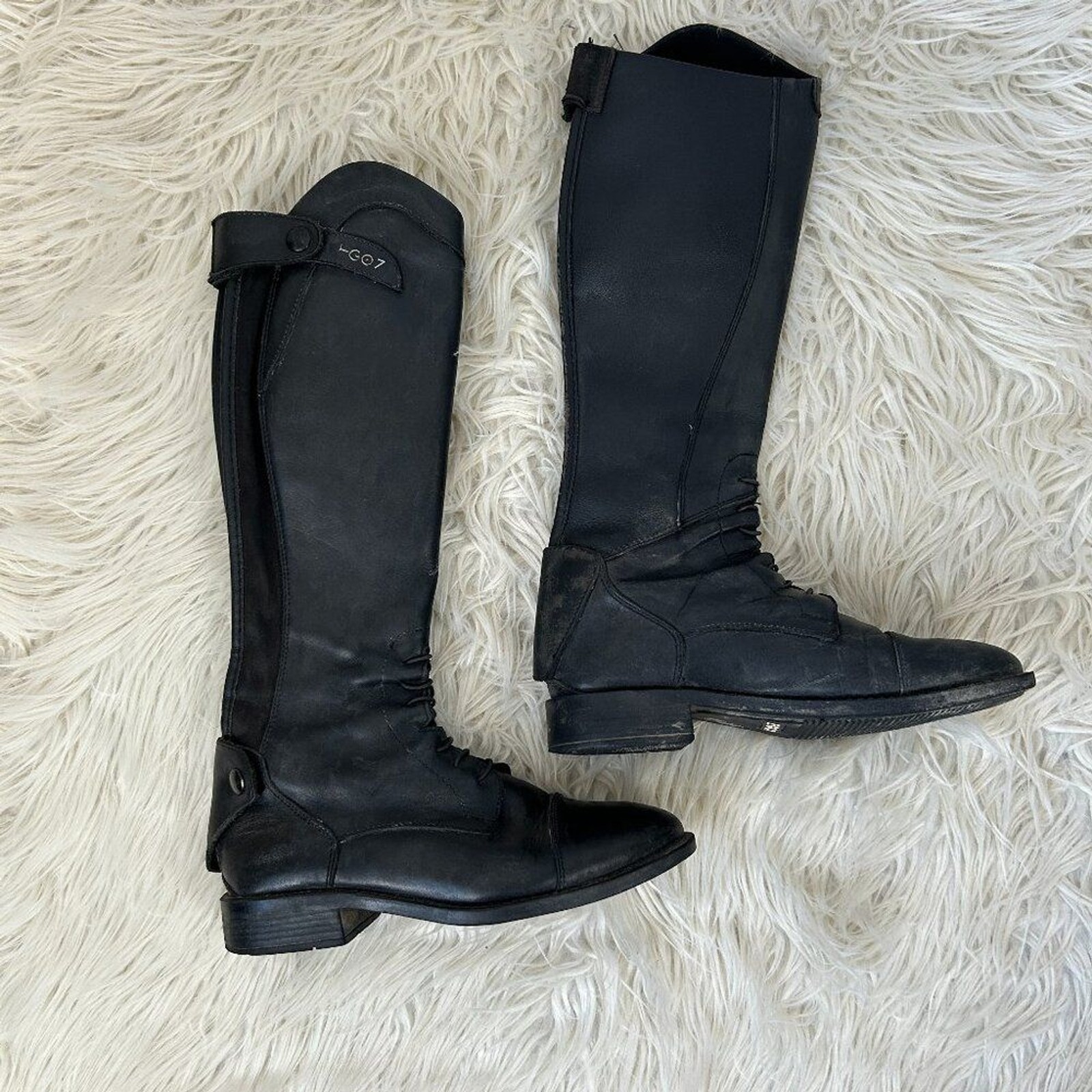 EGO7 English Riding Boots Leather Black 35 M +1 (Some Wear)