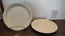 SET OF 2 FRANCISCAN COUNTRY CRAFT ALMOND CREAM DINNER PLATES - 10.75 IN