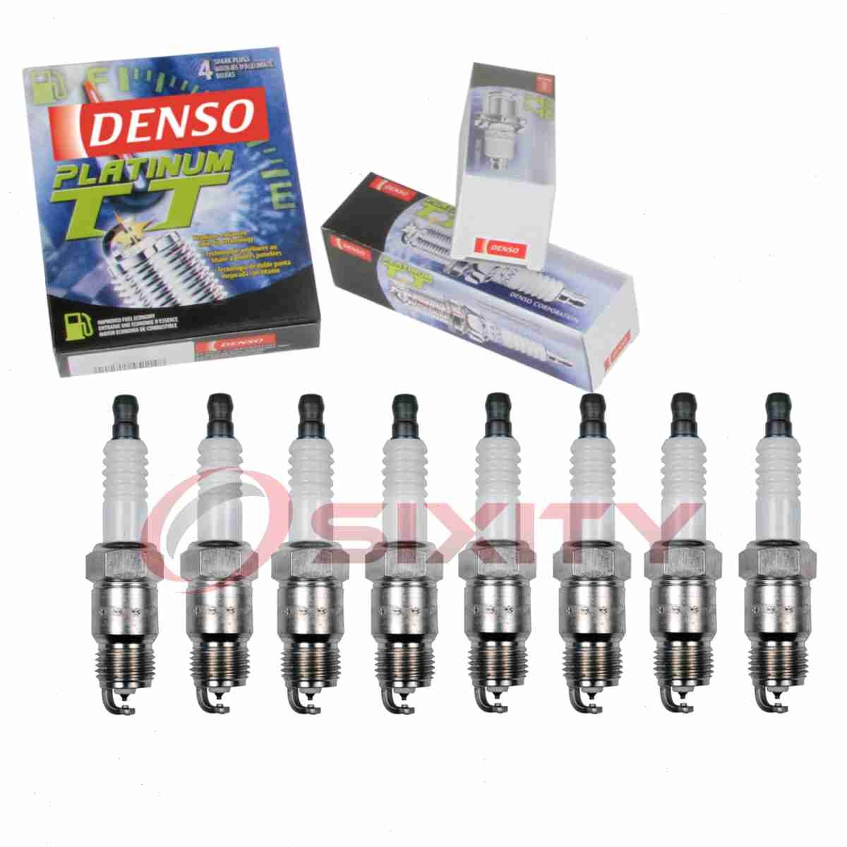 8 pc Denso Platinum TT Spark Plugs for 1970-1986 Chevrolet C10 Suburban 5.0L hv