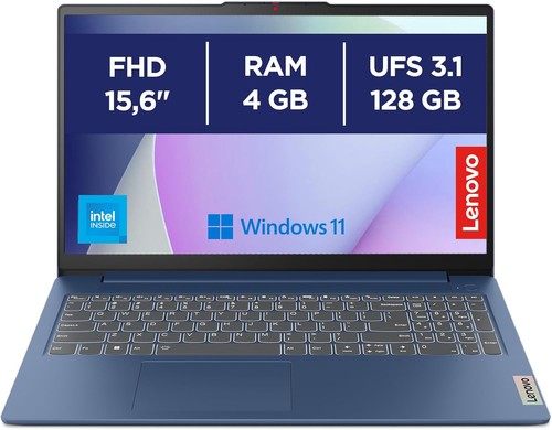 Lenovo Ideapad Slim 3 Notebook 15,6” FHD (1920X1080), Intel N100, RAM 4GB, 128GB - Foto 10 di 12
