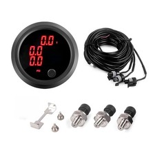 2 52mm Three Display Air Pressure Gauge 0-232 Psi Air Suspension Air Ride 2 52mm Three Display Air Pressure Gauge 0-232 Psi Air Suspension Air Ride