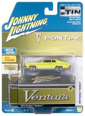 Johnny Lightning Fernmist Green 1974 Pontiac Ventura W/ Storage