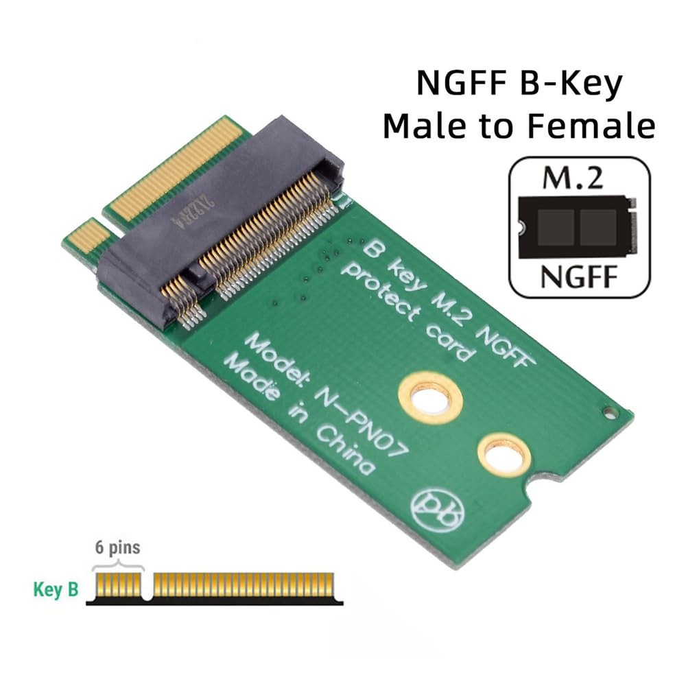 NGFF B-Key SSD Extender Adapter 22x30mm to 22x42mm Male to Female