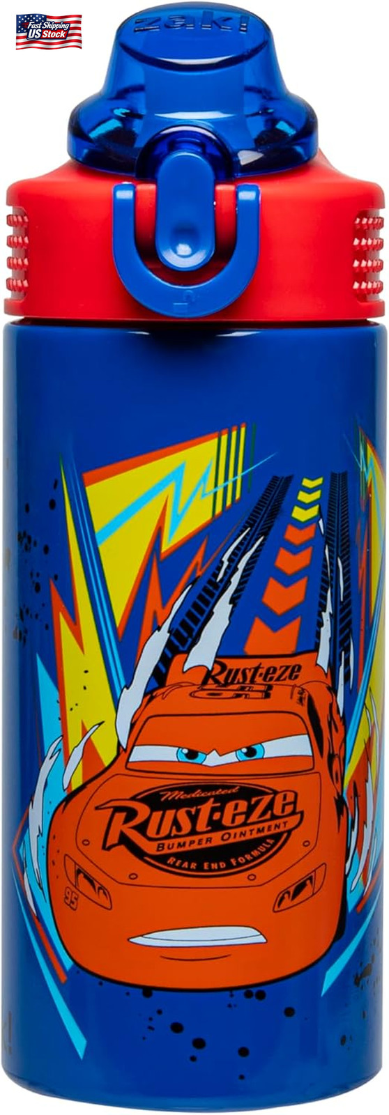 Zak Designs Disney Pixar Cars Sage Kids Water Bottle for Sch