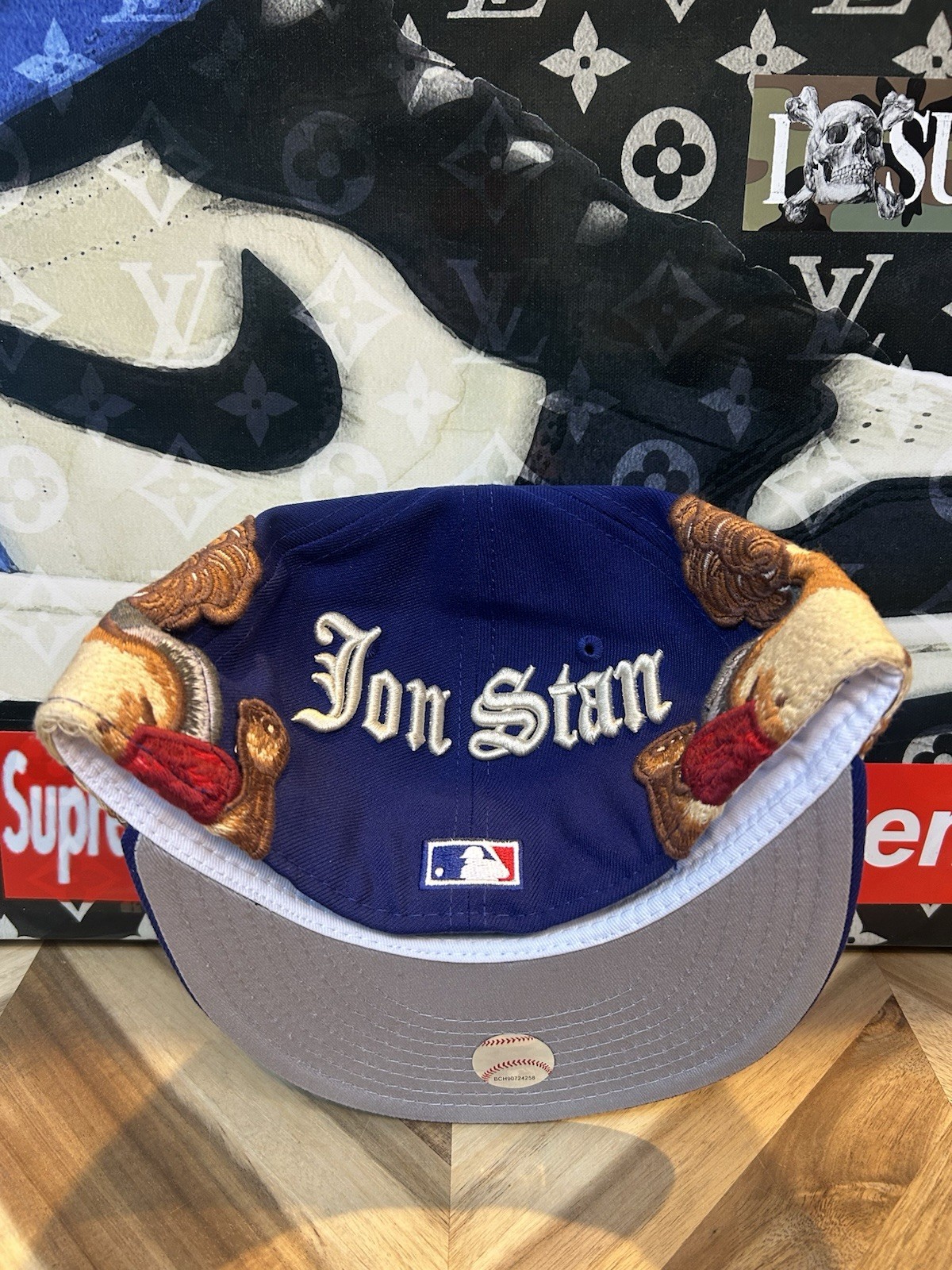 Authentic New Era Jon Stan NYC Los Angeles Dodgers Blue Angels Fitted 7 1/4 Rare
