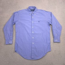 Ralph Lauren Yarmouth Button Down Oxford Shirt Mens 15.5 33 Blue Cotton