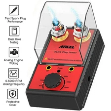 12V Spark Plug Tester Dual Hole Diagnostic Gasoline Car Ignition Analyzer Tool