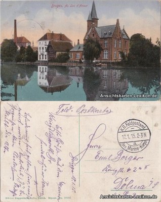Postkaart Brügge Brugge | Bruges Au Lac d´Amour 1915