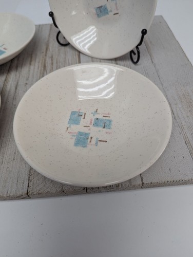 Vintage Set of 4 Vernonware Metlox Heavenly Days 5 1/2" Dessert Bowls MCM - Picture 2 of 10