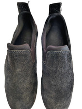 Lands End All Weather Casual Slip On Shoes 6M Black Suede Mocs Sneakers