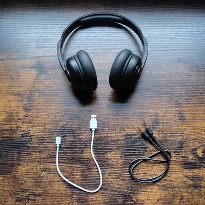 Skullcandy Cassette Black Over-Ear Headphones 3.5mm Jack And USB Bundle TESTED
